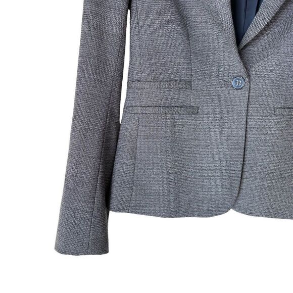 Theory Gabe Bp Portmore Wool Gray Blazer Jacket Slim Fit Size 0 - Picture 4 of 7